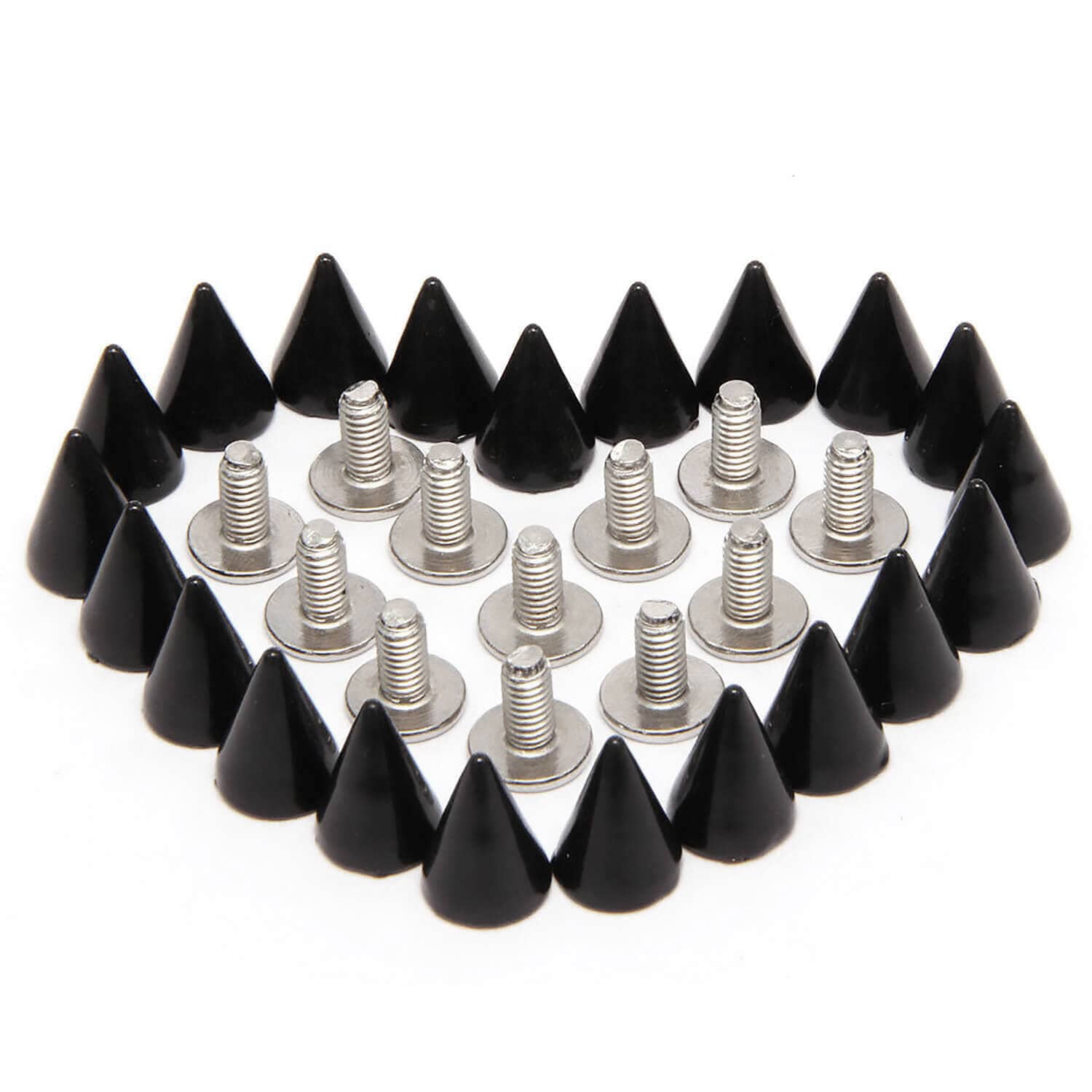Mixed 10 Designs 120pcs Metal-Black Spikes And Studs For Clothes DIY Punk  Rivets For Leather Bag shoes Handcraft With Tools