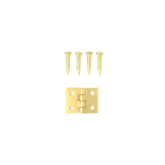 20pcs Brass Mini Hinges Small Box Cabinet Hinges Folding Butt Hinges 8x10mm  80pcs Nails Craft Supplies DIY -  Canada