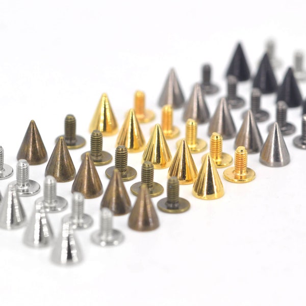 Wholesale Cone Rivets Screw Punk Studs Leather Crafts Bullet Spikes Rivets 7x10mm | Craft Supplies DIY
