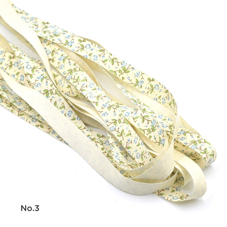 5 Meters Beige Cotton Floral Pattern Gifts Wrapping Ribbon for Handmade ...