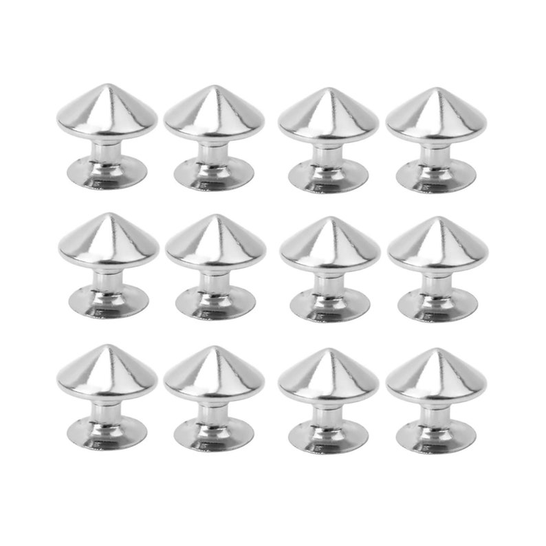 100pcs Punk Conical Studs Cone Rivets for Leather Crafts DIY ...