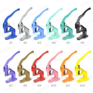 Hand Press for Double Cap Rivets, Eyelets Grommets, Rhinestone Rivets, Metal Snaps Setter Setting Tools Die Sets | Craft Supplies DIY