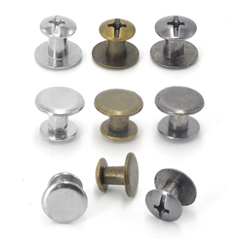 20pcs Chicago Screws Studs Screw Rivets Post Binding Menu Book - Etsy ...