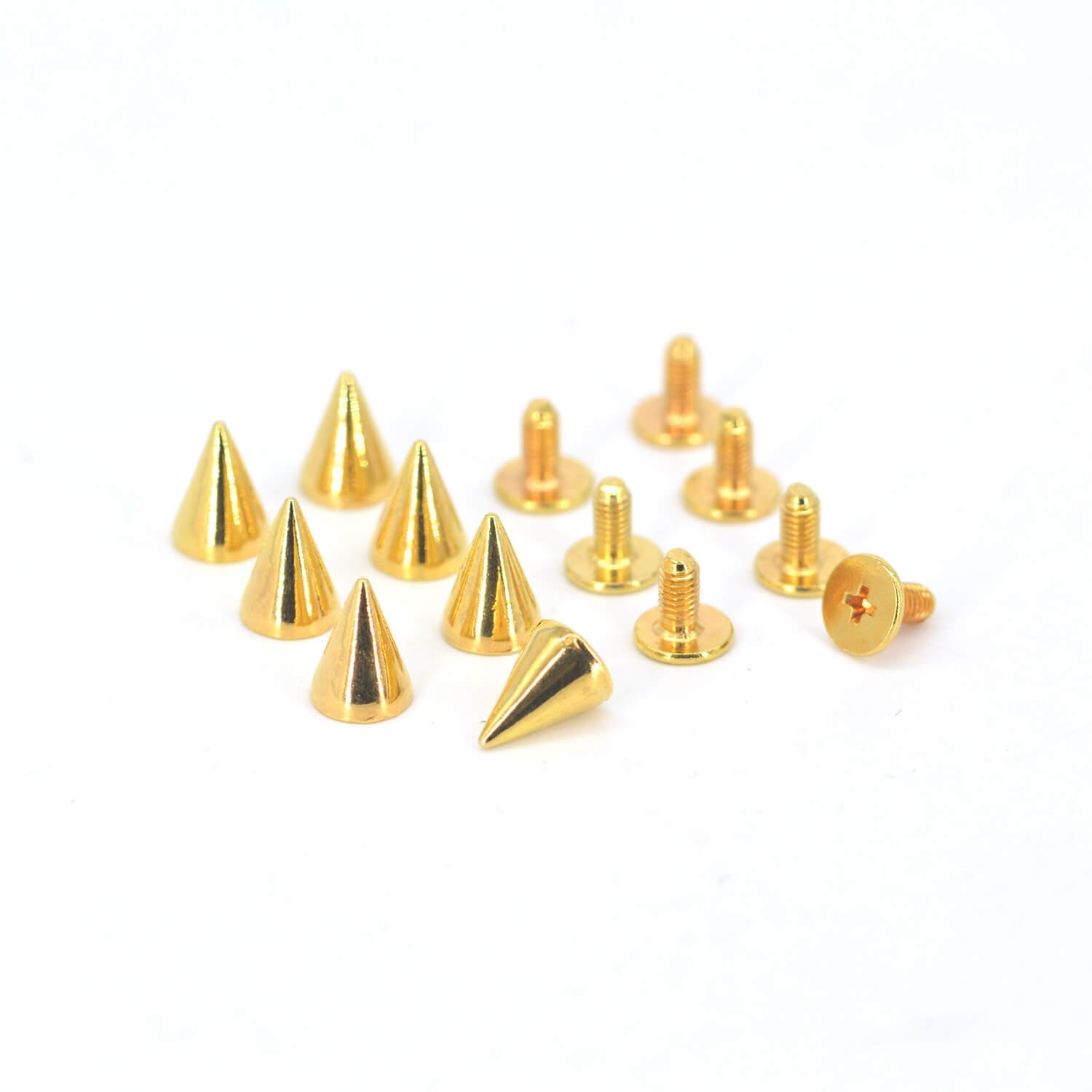 200PCS GOLD Cone Rivets Screw Punk Studs Leather Crafts 200PCS GOLD Cone Rivets Screw Punk Studs Leather Crafts