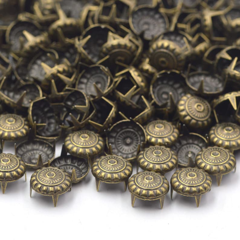 100pcs Bronze Decorative Dome Studs Claw Rivets Nailheads for Etsy