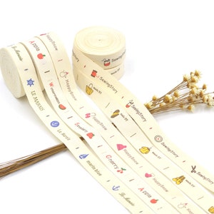 5 meters Beige Cotton Ribbon Label Tags Sewing Accessories Gifts Wrapping Ribbons for Handmade Items DIY Crafts 15mm | Craft Supplies DIY