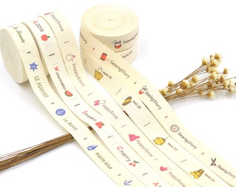 5 meters Beige Cotton Ribbon Label Tags Sewing Accessories Gifts Wrapping Ribbons for Handmade Items DIY Crafts 15mm | Craft Supplies DIY