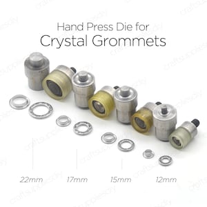 Hand Press Die for Crystal Grommets Setter Setting Tools for Crystal Grommet Die Mould 12, 15, 17, 22mm | Craft Supplies DIY