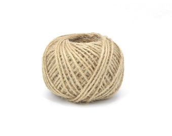 50 metres Natural Jute Twine for Handmade Items Flax String Rope for Gifts Wrapping 1.5mm | Craft Supplies DIY