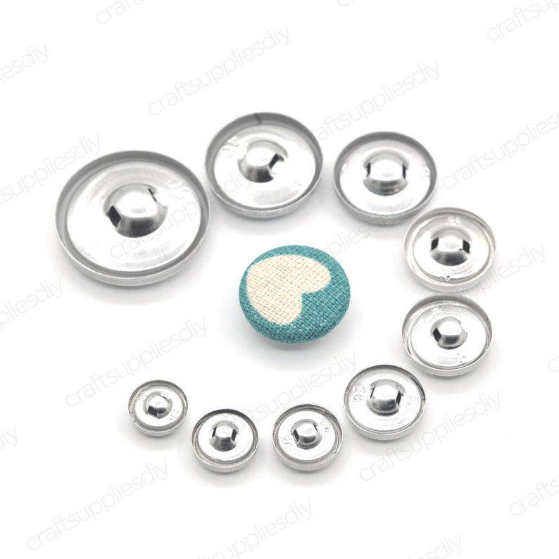 Blank Button for Making Fabric Covered Buttons Blank Cover Buttons Accessories 16 80 9mm 50mm Craft Supplies DIY image 2