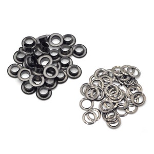 Wholesale Brass Material Silver Grommet Eyelet with Washer fit Leather Craft Bag Shoes Belt Cap 4mm/5mm/6mm/8mm/10mm Craft Supplies DIY Gunmetal