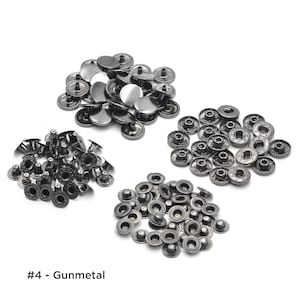 50 set Materiale ottone Chiusura a scatto Bottoni a pressione Bottoni automatici 10 mm 655, 12,5 mm 633, 15 mm 831 / Forniture fai da te Gunmetal