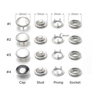 50 ensembles de boutons-pression perlés acryliques Boutons-pression à anneau broches Boutons-pression Boutons-pression Boutons-pression 10, 12 mm Diamètre du capuchon | Fournitures créatives DIY