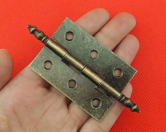 2pcs Bronze Tone Small Door Hinges Cabinet Home & Garden Carpenter Supplies 40x86mm | Craft Supplies DIY