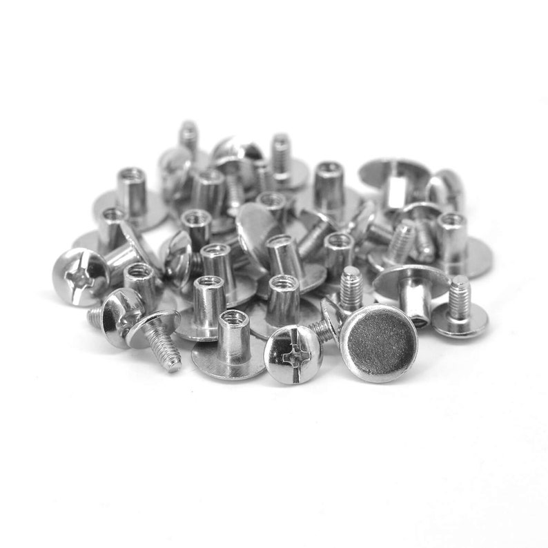 20mm Clear Plastic Chicago Screws – 20 Sets For Leather, Albums & DIY (0.79")