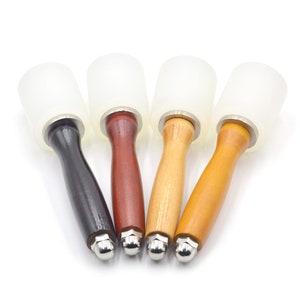 Nylon Hammer Leder Carving Hämmer Mallet mit Holzgriff Werkzeug zum Leder Stanzen Drucken 330g | Bastelbedarf DIY Bild 3