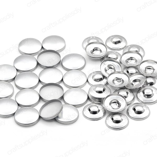 Botón en blanco para hacer botones cubiertos de tela Botones de cubierta en blanco Accesorios #16 ~ #80 ( 9 mm ~ 50 mm ) / Suministros para manualidades DIY