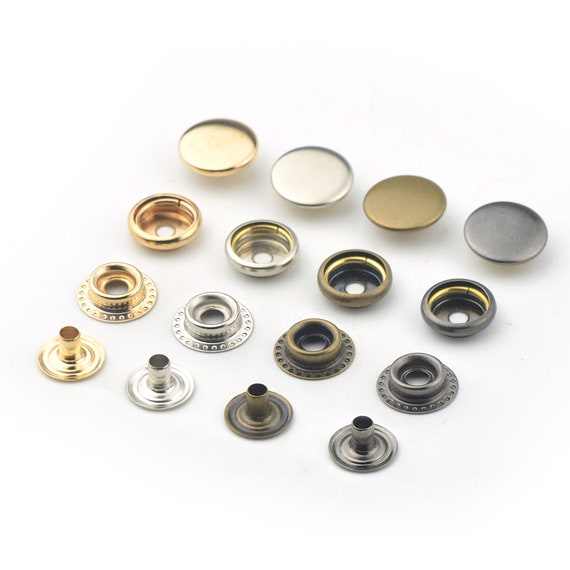 203# Snap Metal Buttons Clothes Sewing Accessories Cardigan Press Buttons  For Clothing Dolls 4 Metal Colors