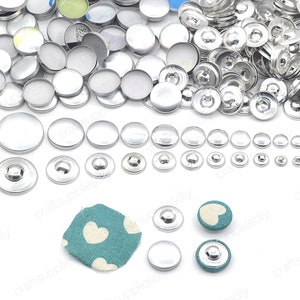Blank Button for Making Fabric Covered Buttons Blank Cover Buttons Accessories 16 80 9mm 50mm Craft Supplies DIY image 3
