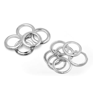 Brass Material Silver Eyelets Grommet with Washer fit Leather Craft Bag Garment 20mm 40mm 50mm Craft Supplies DIY image 3