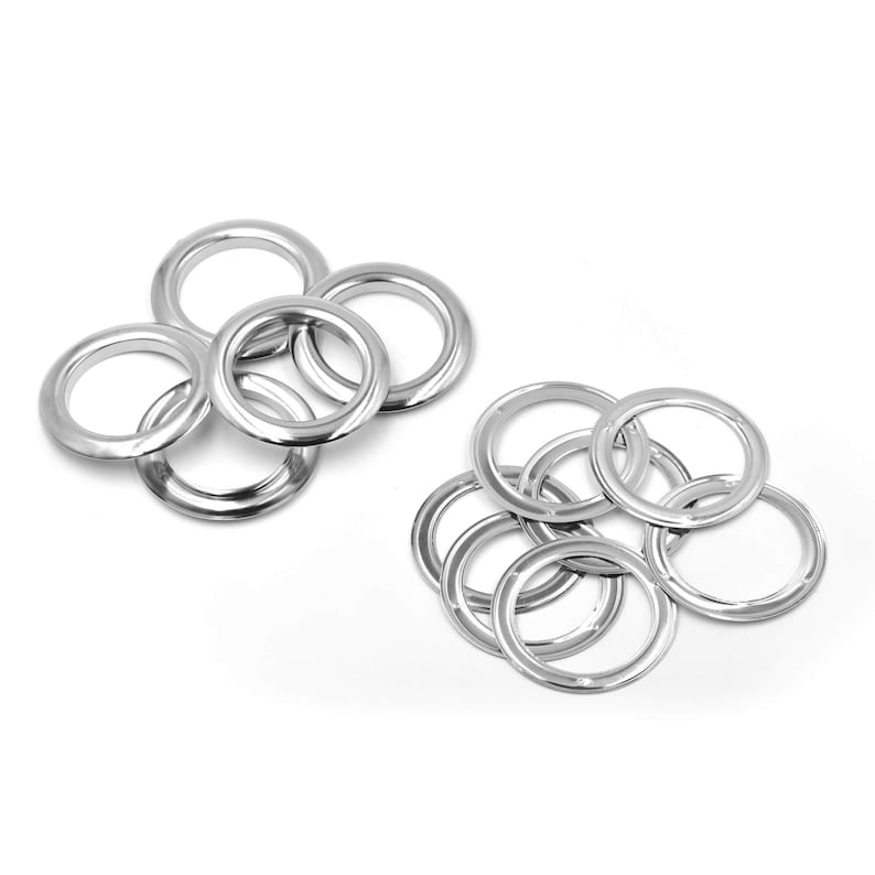 Brass Material Silver Eyelets Grommet with Washer fit Leather Craft Bag Garment 20mm 40mm 50mm Craft Supplies DIY image 3