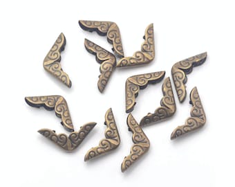 Sourcing Map Protector De Esquina De Tonos Bronce 25 X 25 X 7mm 10