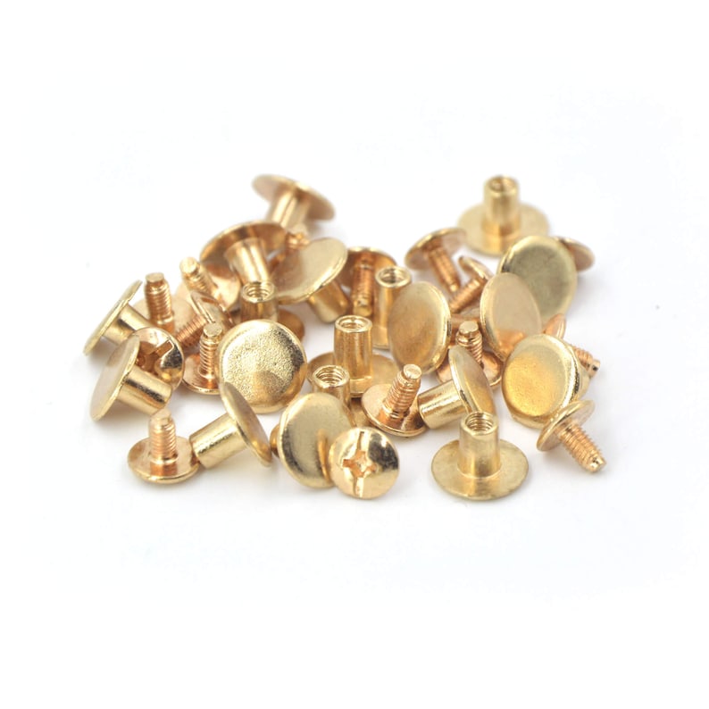 20pcs Chicago Screws Studs Screw Rivets Post Binding Menu Book Etsy