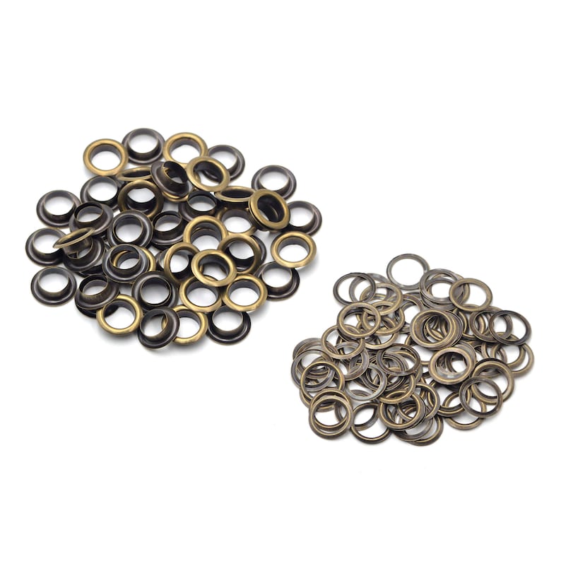 Wholesale Brass Material Silver Grommet Eyelet with Washer fit Leather Craft Bag Shoes Belt Cap 4mm/5mm/6mm/8mm/10mm Craft Supplies DIY Bronze