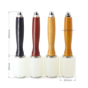 Nylon Hammer Leder Carving Hämmer Mallet mit Holzgriff Werkzeug zum Leder Stanzen Drucken 330g | Bastelbedarf DIY Bild 1