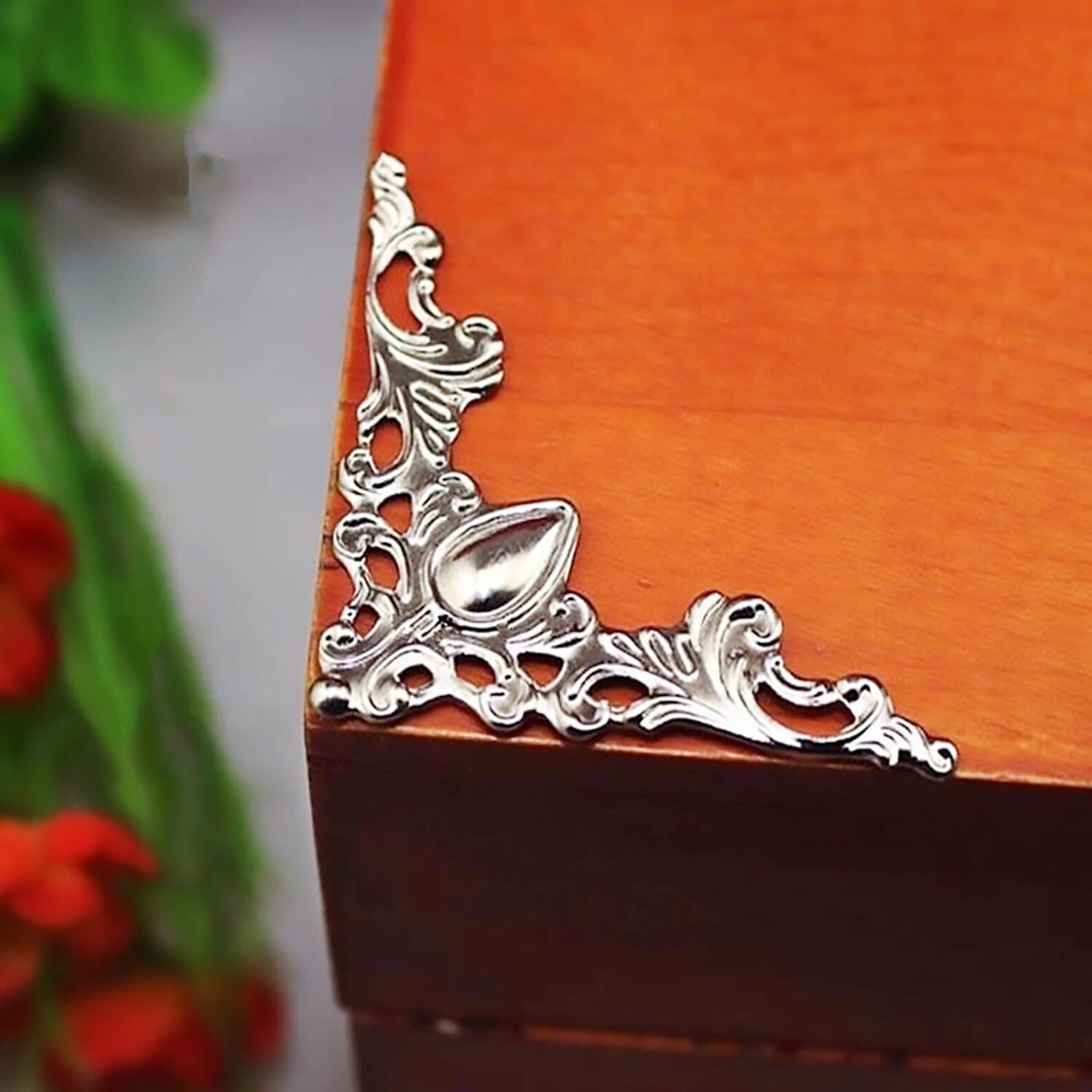 20pcs Wooden Case Jewelry Box Book Photo Album Corner Decor Etsy