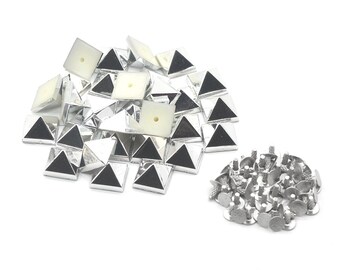 50 Stück ABS Pyramidennieten Nieten Spikes für Schuhe Tasche Kleidungsstück Dekoration 10x10x6.8mm | Bastelbedarf DIY