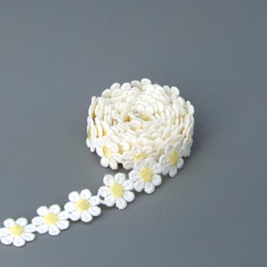 2 meter blandade färger prästkrageblommor broderityg sömnad barnkläder väska pyssel DIY tillbehör 14 mm