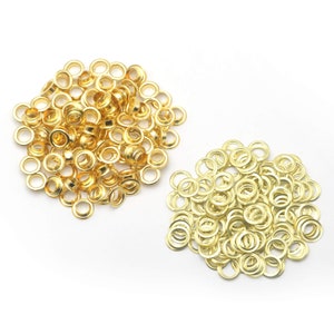 Wholesale Brass Material Silver Grommet Eyelet with Washer fit Leather Craft Bag Shoes Belt Cap 4mm/5mm/6mm/8mm/10mm Craft Supplies DIY Gold