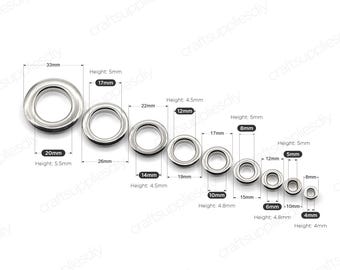 100pcs Occhiello Strumento Kit 5mm Occhielli In Ottone Grommet