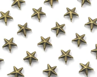 100pcs Punk Star-shaped Studs Nail-heads Punk Spikes Decoration Rivet for DIY Leather Crafts Clothes Shoes Bag | Craft Supplies DIY