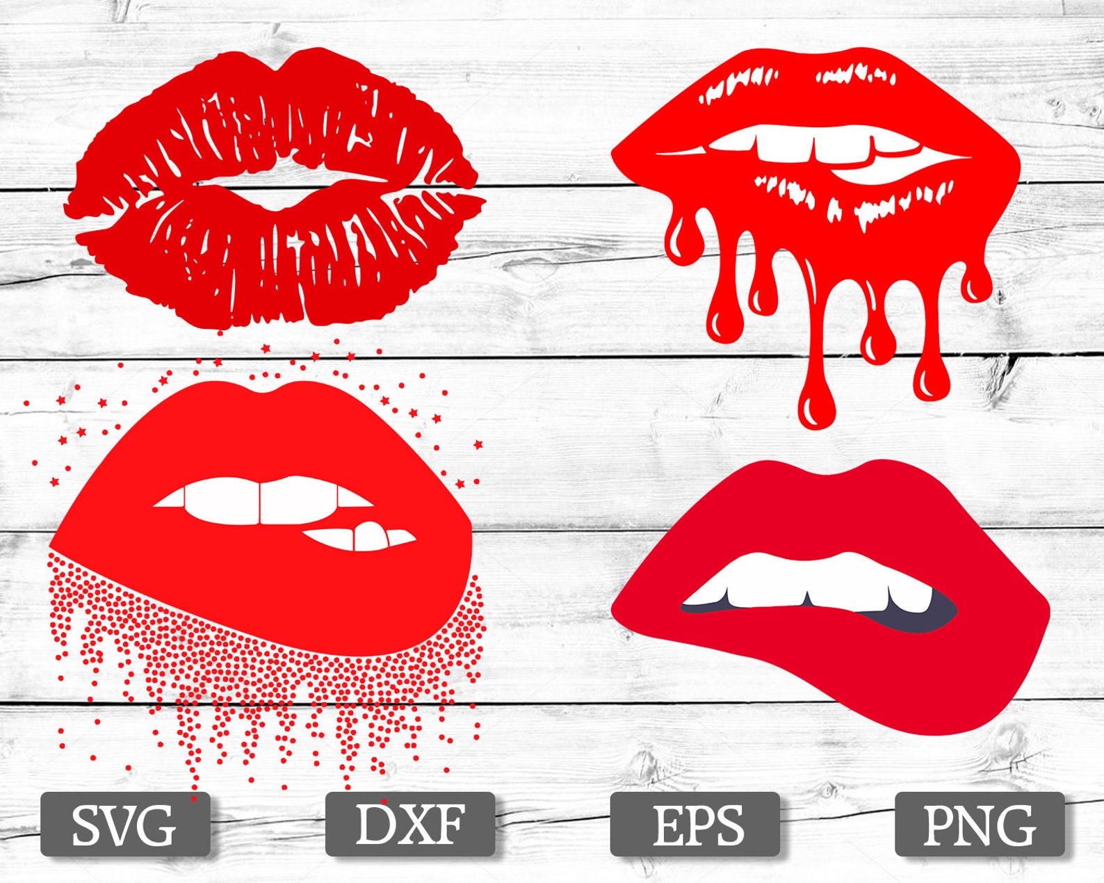 Bleeding Lips SVG Dripping Lip Svg Biting Decal Makeup Digital image 0.