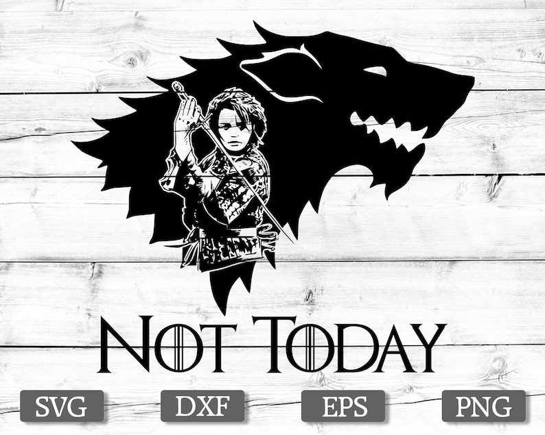 Download Game Of Thrones Svg Silhouette Stencil File Cricut Vector Cut File Cutting Arya Svg SVG Cut Files