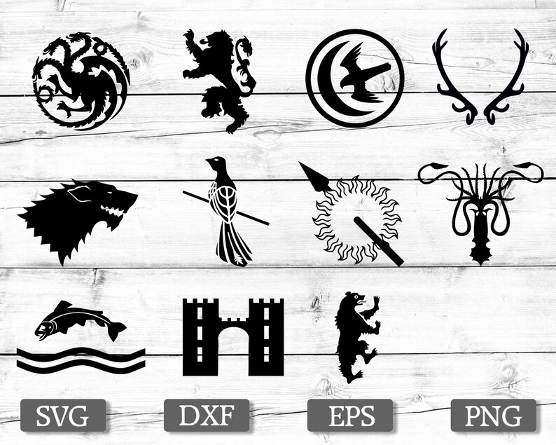 Game Of Thrones Svg Logo Digital Image Silhouette Stencil Etsy