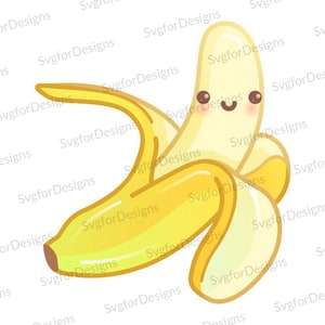 Half Peeled Banana SVG, Banana Peel Fruit Basket Costume Accessory Food, Funny Naked Stripping Banana PNG, T-Shirt Design, T-Shirt Cut File