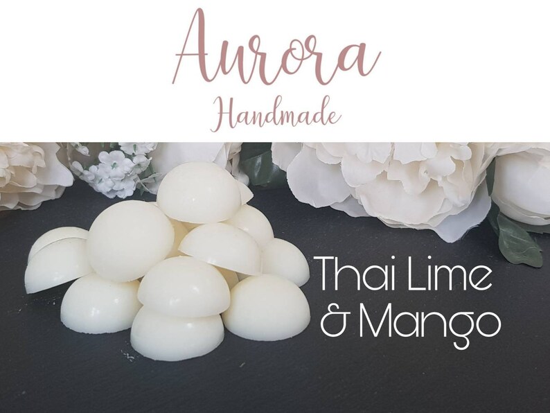 10 Luxury Designer Highly Scented Soy Wax Melt Favour Gift Inspired Jo Malone Thai Lime and Mango New Home Wedding and Birthdays