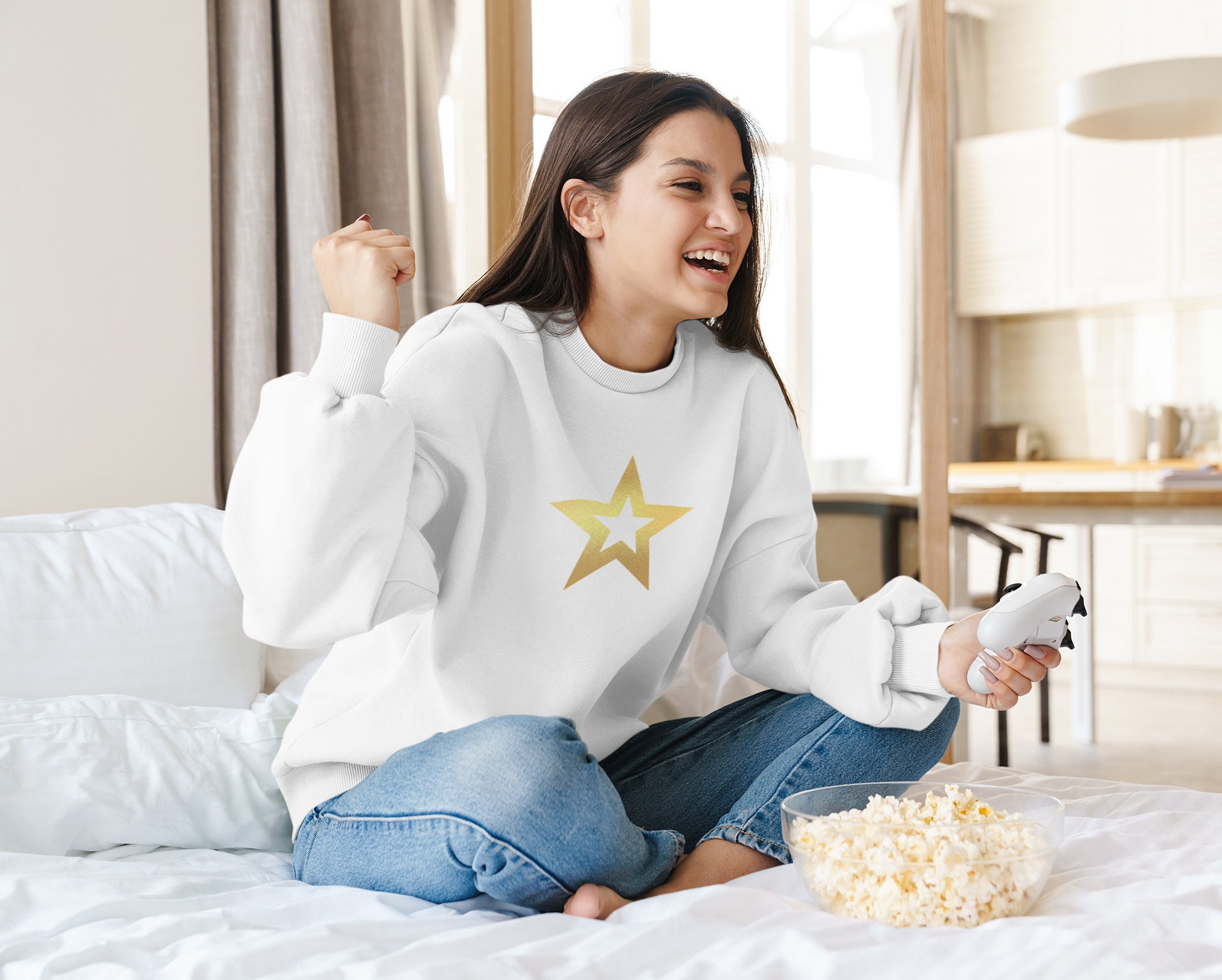 Star Sweatshirt - Etsy UK