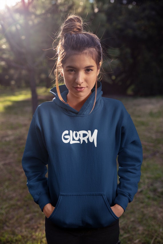 women's navy hoodie