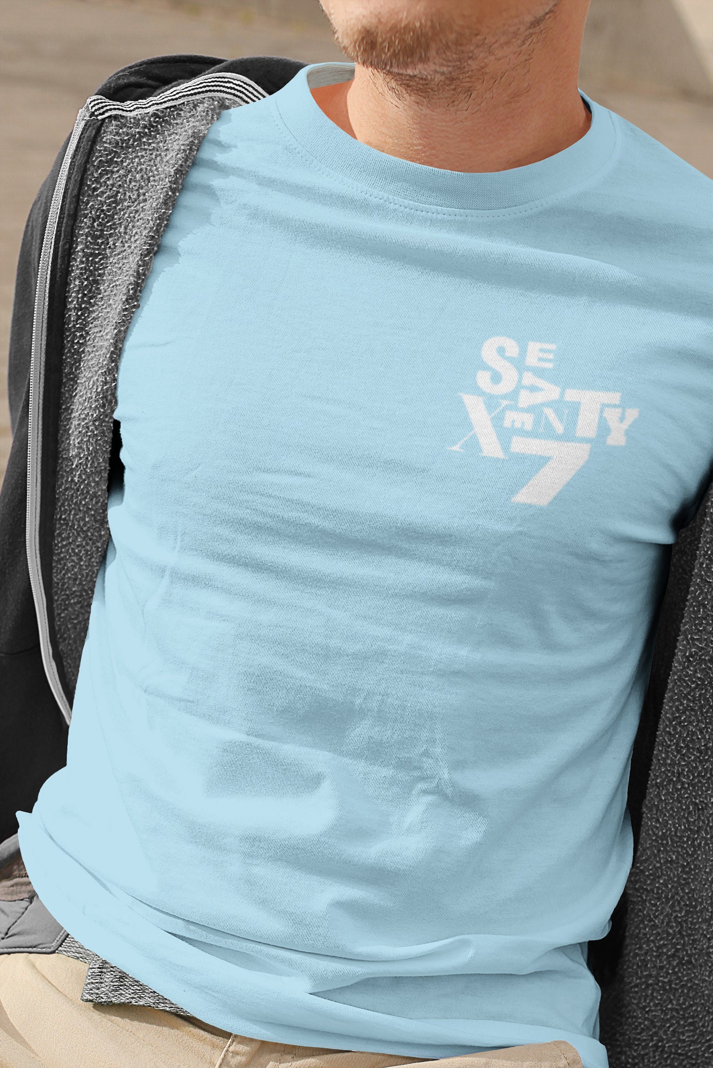 Seventy X 7 T Shirt Light Blue T Shirt Men Mens T Shirts - Etsy