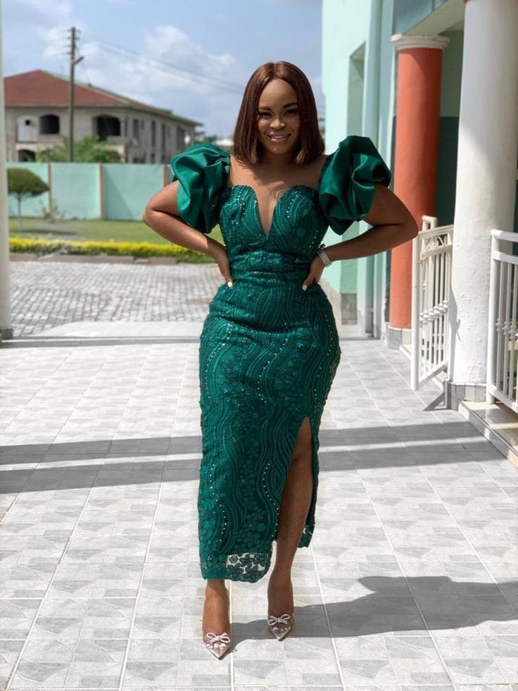 Pagne Robe Model De Dentelle Modele Pagne Avec Dentelle