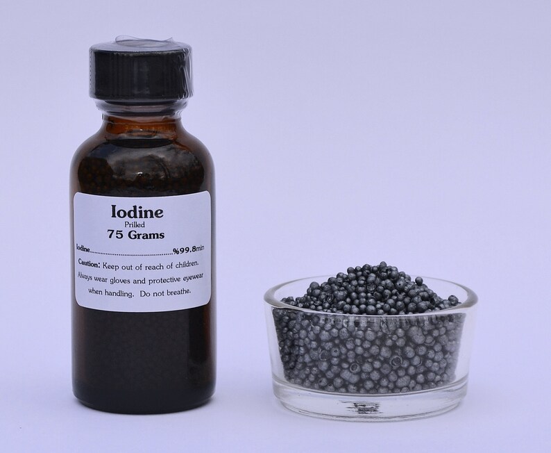 75 Grams Pure ACS/USP Grade Elemental Iodine Prilled Prills Etsy