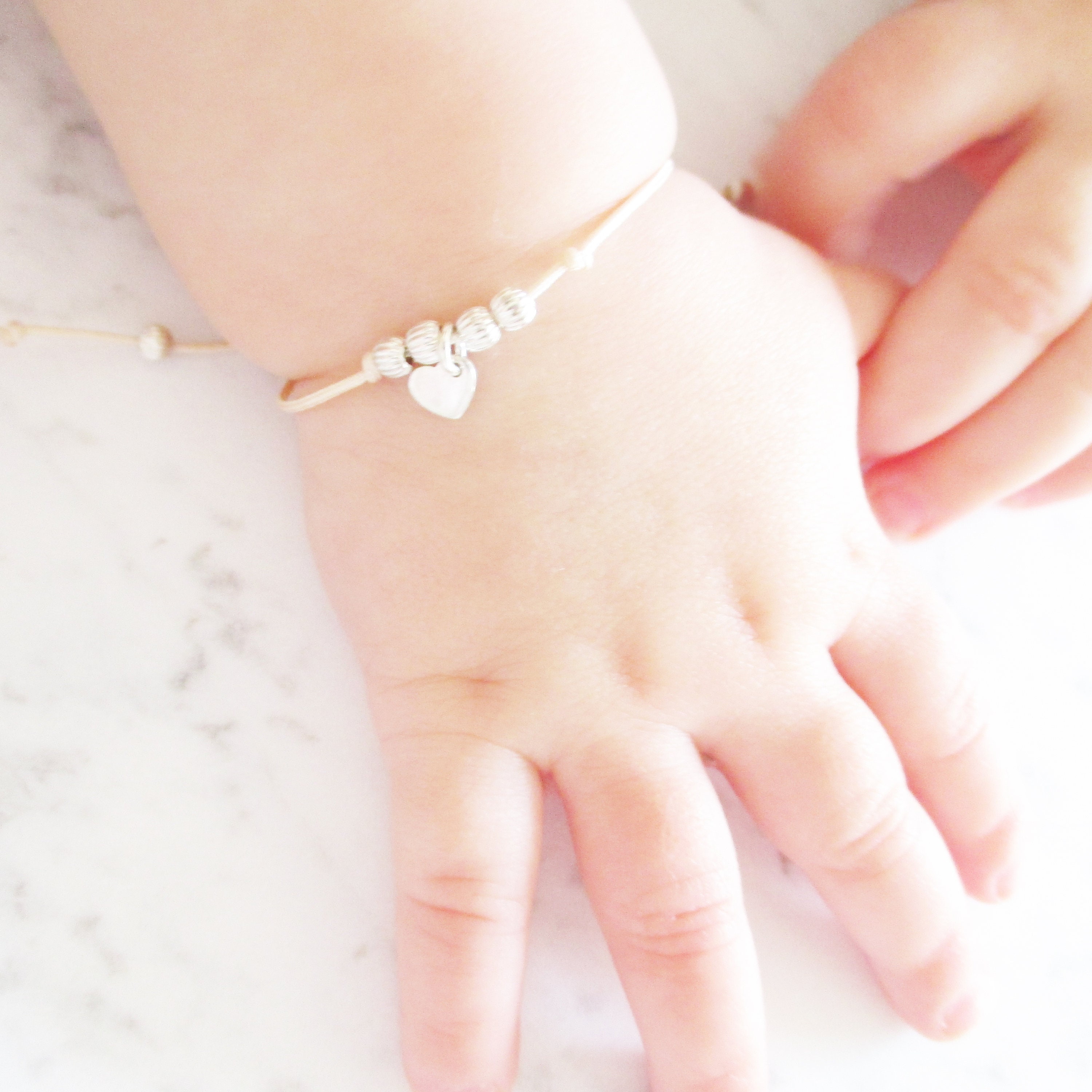 Heart Bracelet Baby Child 925 Silver Gold Personalized Etsy