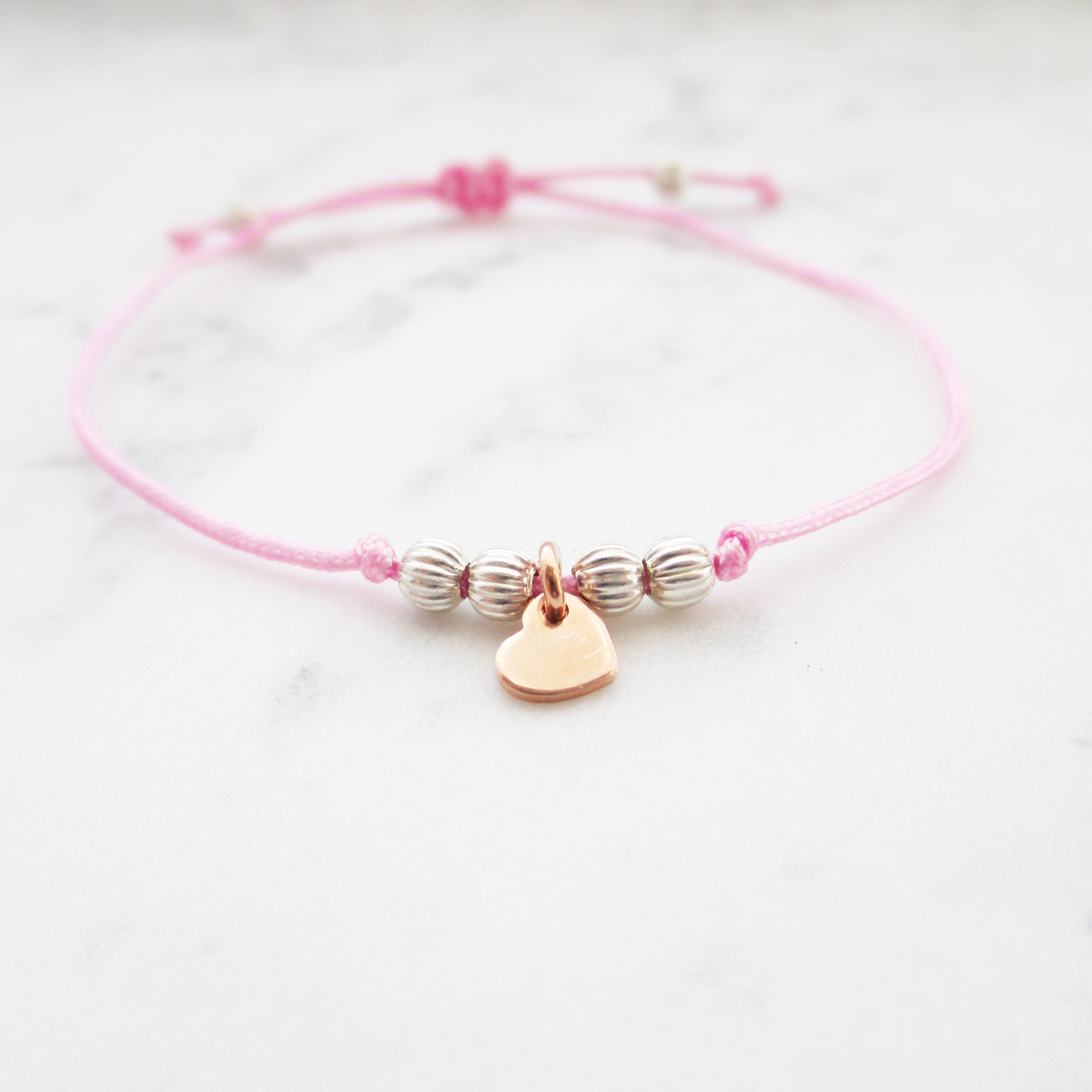 Heart Bracelet Baby Child 925 Silver Gold Personalized Etsy