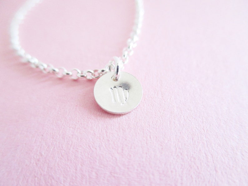 Zodiac Bracelet 925 Sterling Silver Personalized Gold Rose Gold Capricorn Aquarius Pisces Aries Gift Horoscope
