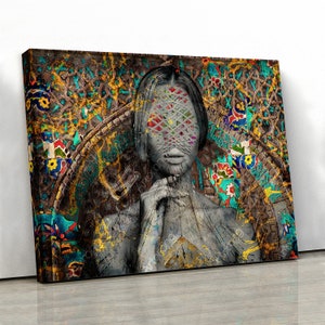 Persian girl and Persian culture Canvas Art | Persian Wall Art Canvas Art | Persian Home Decor | Arabic art | Persian pattern