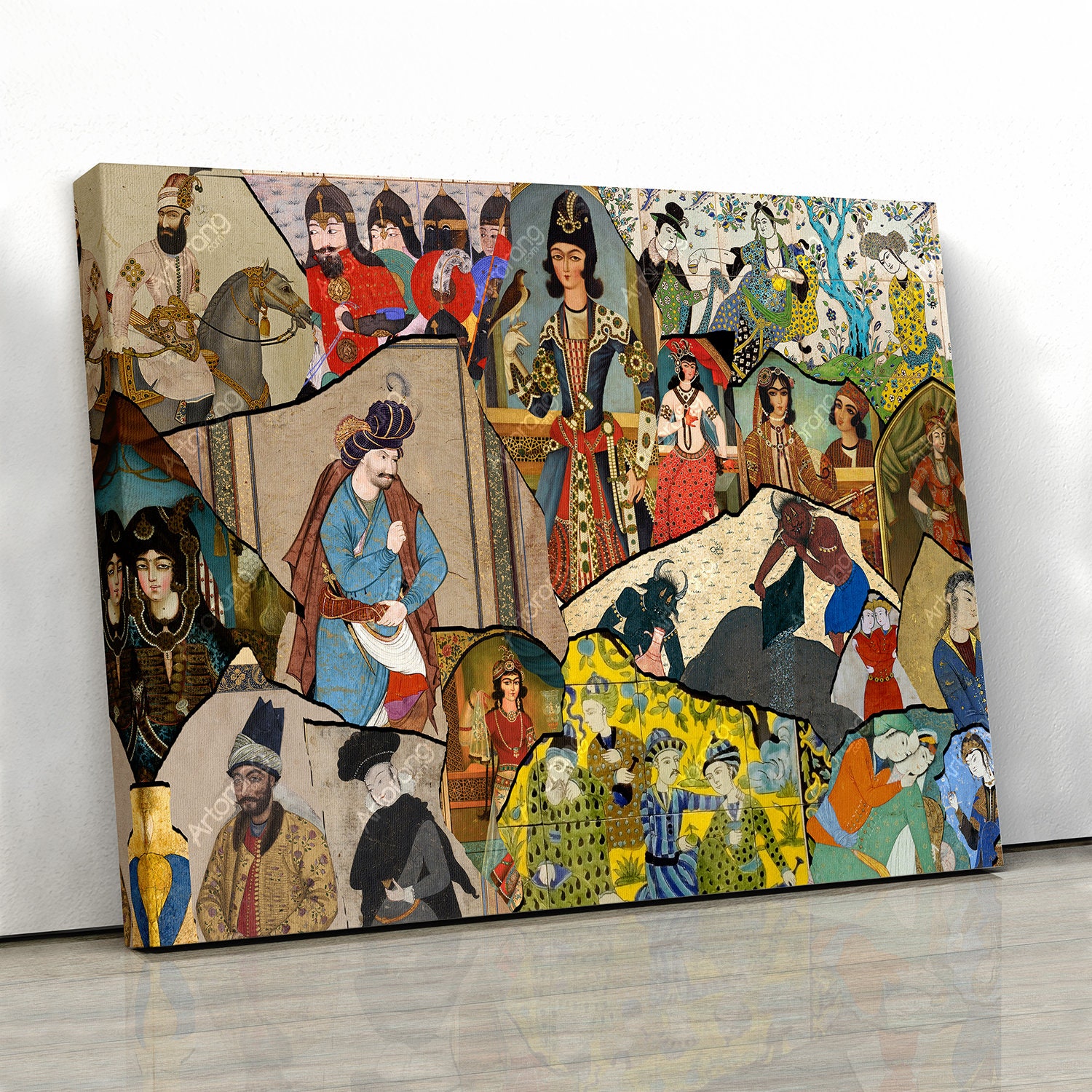 Persian Home Decor Persian Miniature Canvas Art Iran Wall Etsy